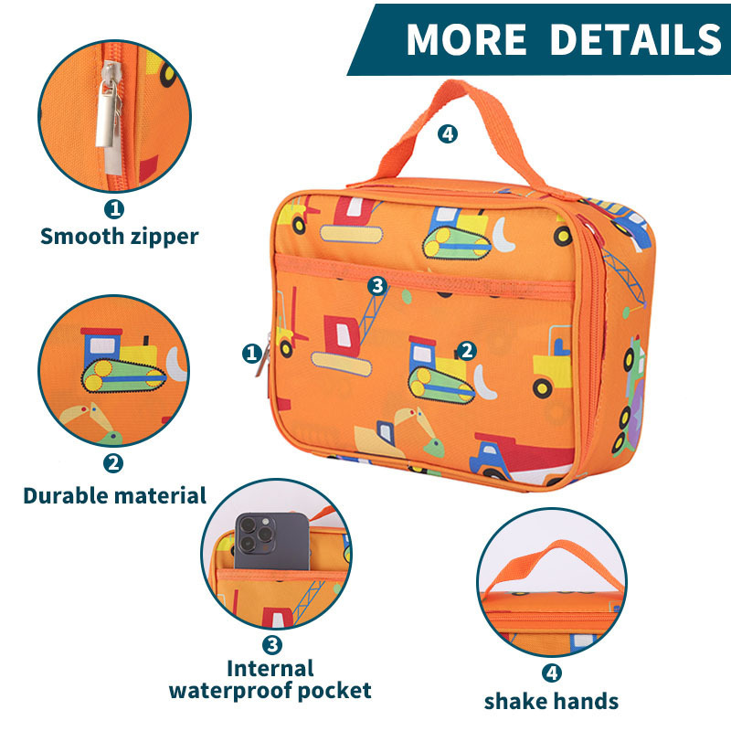 In-Stock Children's Cartoon Lunch Thermal Bag, Oxford Cloth Fresh-Keeping Cooler Bag, Lunch Bag, Outdoor Ice Pack, Picnic Bag