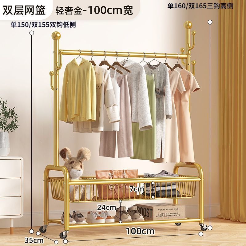床置き服ラック家庭用部屋寝室掛け服ラック移動ハンガー簡易ハンガー卸売り|undefined