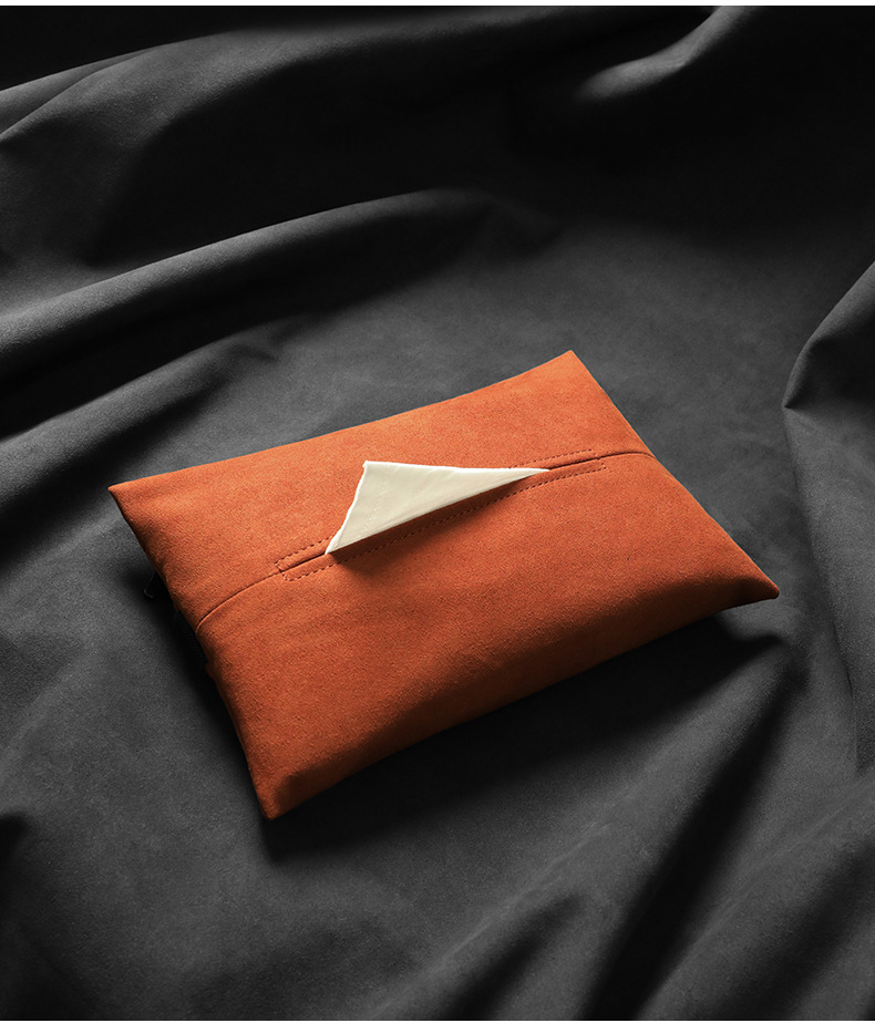 Car Paper Box Central Control Business Armrest Box Car Tissue Box Suede Car Interior Supplies Tissue Bag