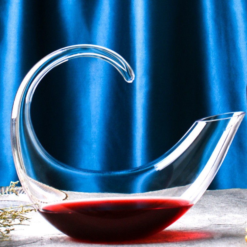 Decantador de Cascada Iceberg de Vidrio con Filtración Rápida para Vino Tinto