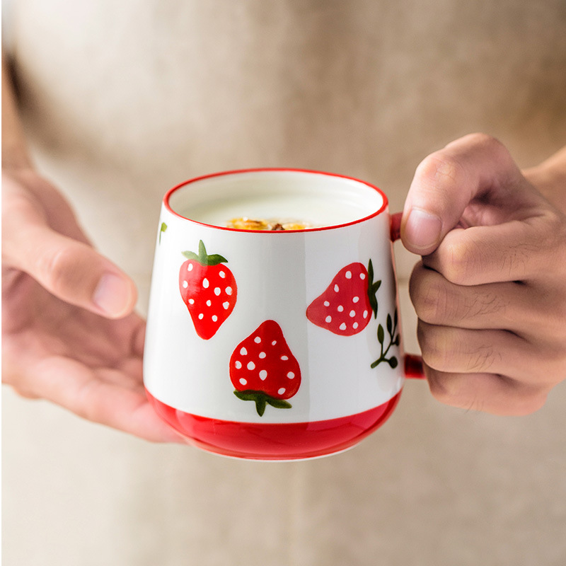 Juego de cuencos de fideos instantáneos de frutas, vajilla de cerámica, cuencos de colores bajo vidriado, chicas de alto valor, lindo y fresco, comida en casa