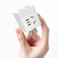 Deli 33634 wireless Rubik's Cube socket 1 to 3 hole power converter plug-in strip conversion socket plug-in board