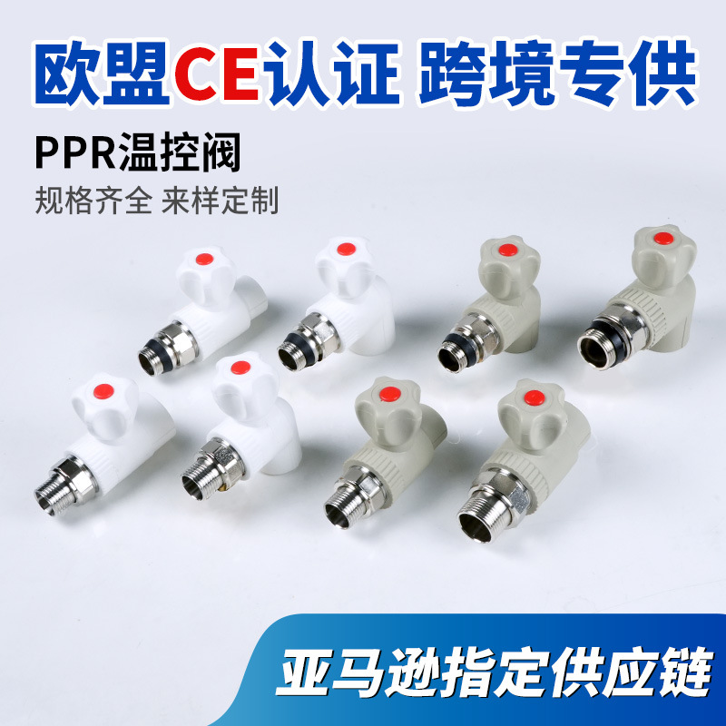 ppr水管暖气管25ppr温控阀暖气片活接式阀门4分6分塑料阀门