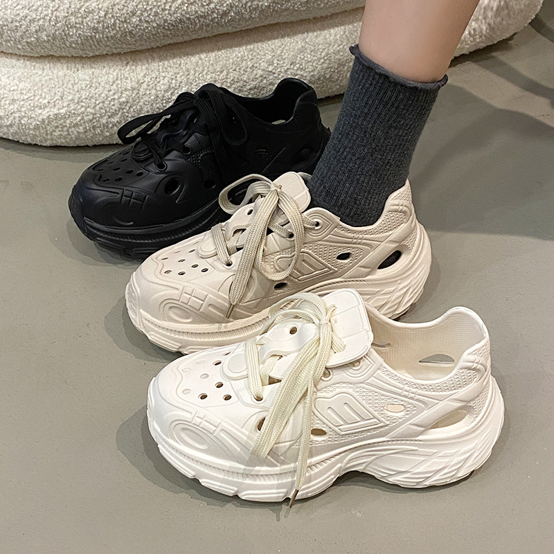 Sandalias clog mujer transpirables con plataforma verano_voghion.com
