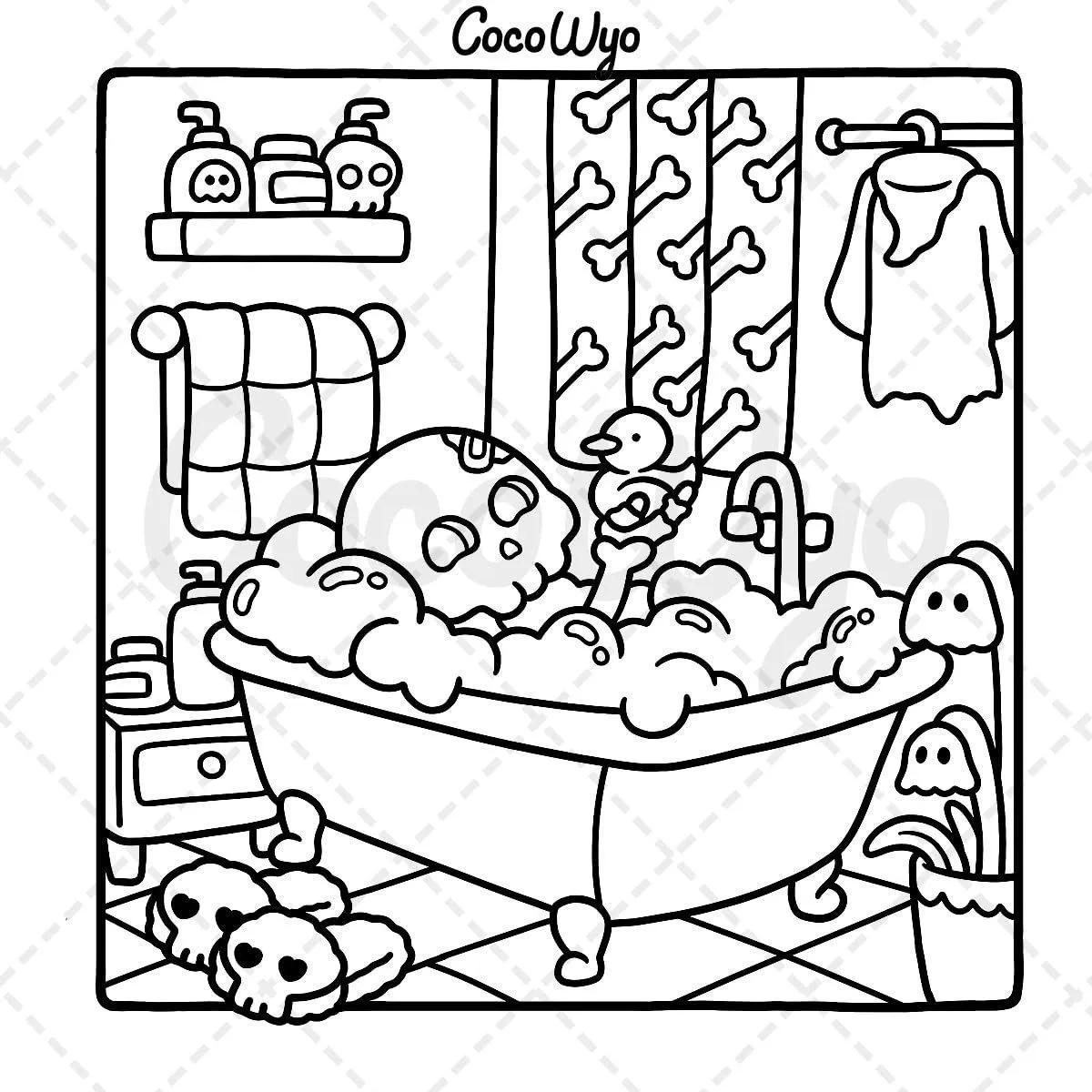 Cross -border Amazon New Halloween Children Ghost Park SPOOKY CUTE Coloring Book