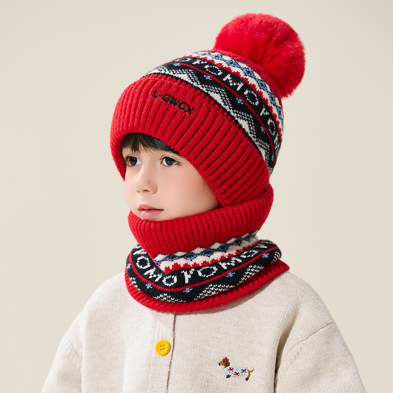 Sombreros de lana para niños, niñas y niñas, cuello de otoño y invierno, sombreros de punto cálidos azules, sombreros de cuello para bebés a prueba de viento image 7