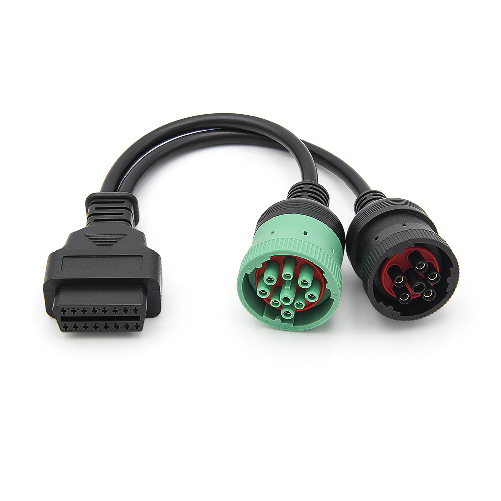 Diagnostic instrument truck adapter OBD truck cable J1939 J1708 J1587 9 6pin
