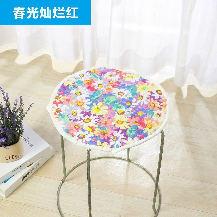 丸腰掛け布芸クッション椅子クッション丸腰掛けセット円形ホテル腰掛けカバー家庭用小型丸腰掛け|undefined