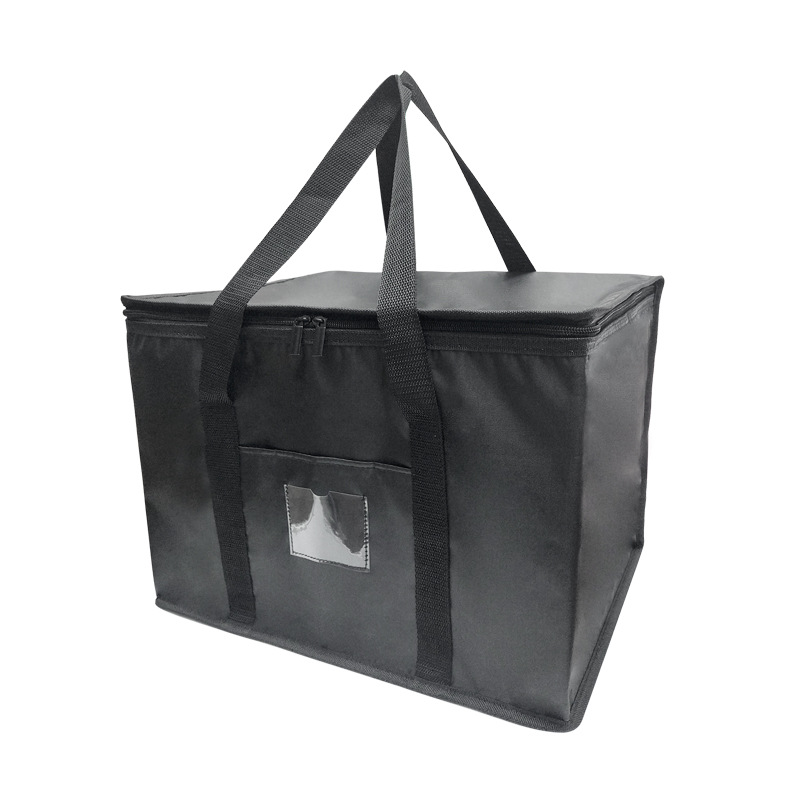 Bolso de compras negro exclusivo transfronterizo de tela Oxford bolsa térmica al por mayor bolsa de hielo al aire libre bolso de gran capacidad