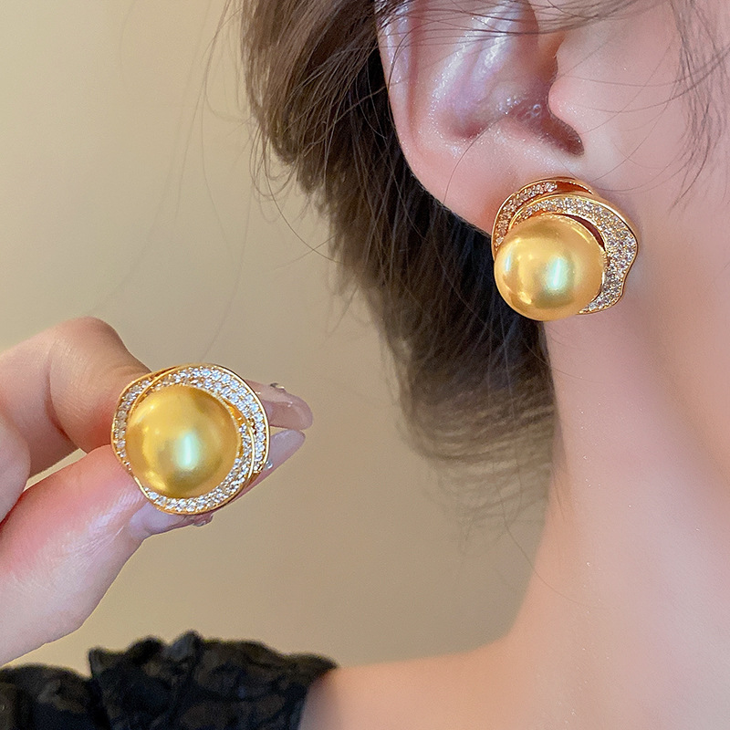 Flor de circón medieval, collar de perlas, aretes, conjunto de anillos, cadena de clavícula de todo fósforo de moda, joyería de lujo de alta gama ligera