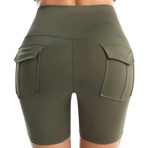 Cross-border quick-drying sports shorts for women, high-waisted butt-lifting nude fitness pants, sweaty basketball training, running yoga pants