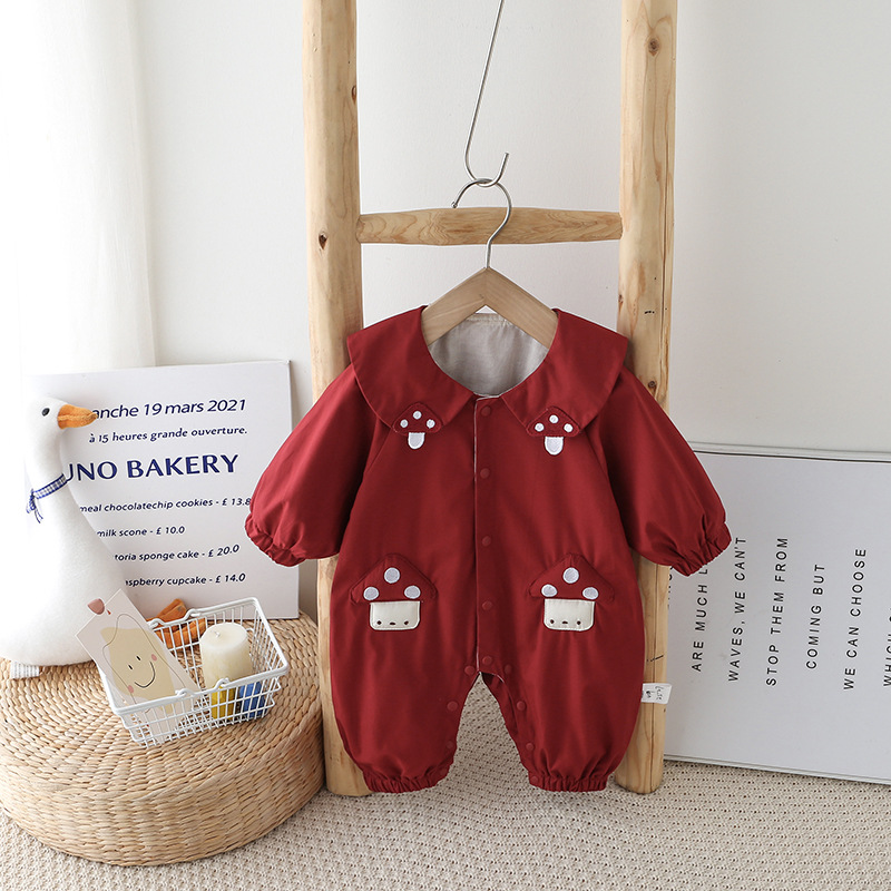 Spring and Autumn Style Baby Bodysuit, Stylish and Cute, for Girls, Newborn Baby Romper, Crawling Suit, Outing Clothes for Infants