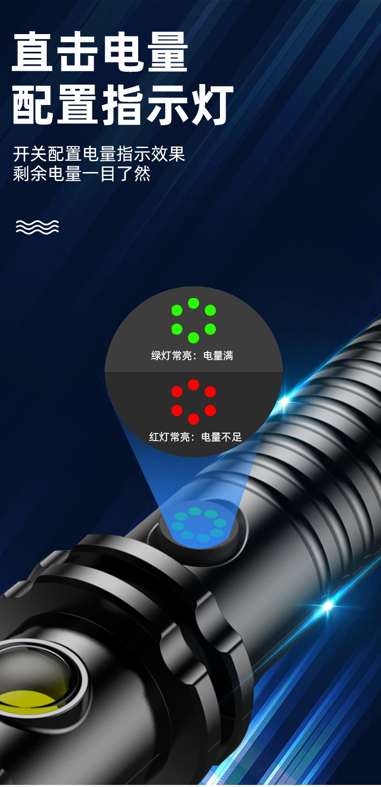 Strong Light Mace Flashlight Baseball Bat Fire Security Emergency Multi-Functional Waterproof Rechargeable Strong Light Wholesale