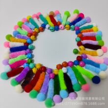 扭扭棒毛球铃铛宠物玩具嗨解闷耐咬铃铛发声猫咪互动解闷玩具毛球