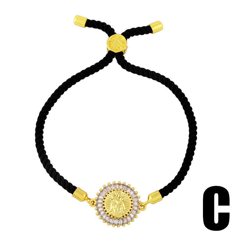 retro religious totem copper bracelet wholesale