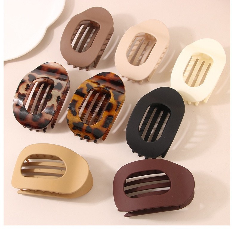 amazon hot hair jaw clip suit seamless back head frosted claw clip rectangular shark clip cross-border hair accessories