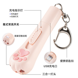 Cat Teaser Laser Pen Rechargeable Laser Light Cat Toy for Kittens Self-Entertainment and Boredom Relief Cat Infrared Laser Pen Teaser Wand