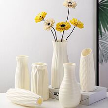 家具ins仿陶瓷塑料花瓶水培鲜花仿真花插花瓶桌面客厅装饰摆件