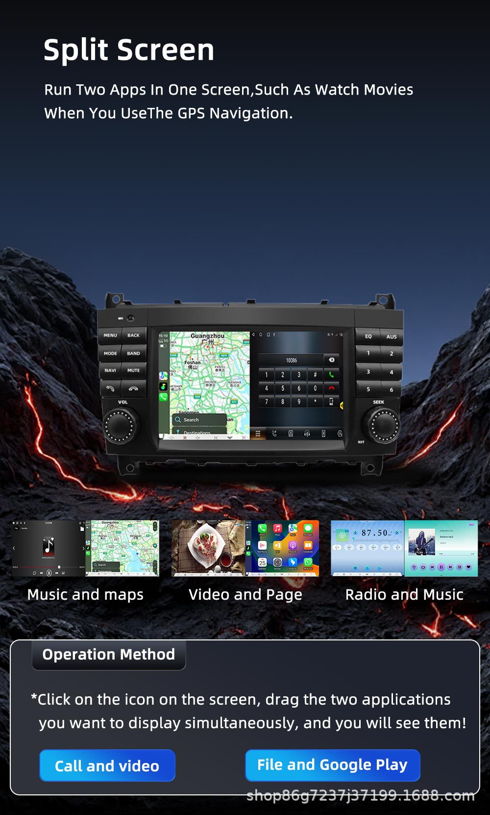 Suitable for Mercedes-Benz Clc W203 Amg 7inch Android Gps Car Navigation Mp5 Player Navigation Car Central Control Unit