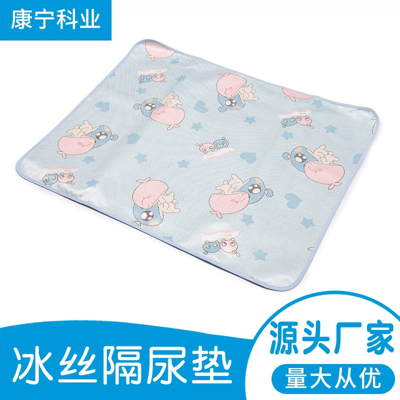 Летняя шелковистая водонепроницаемая дышащая детская простыня с мультяшным принтом для малыша, моющаяся