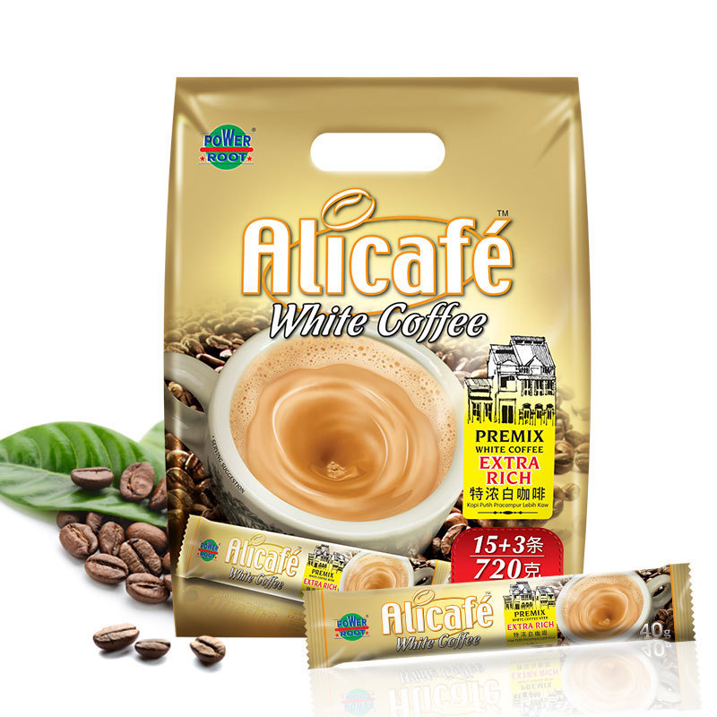 Malaysia coffee brown extra strong 3-in-1 instant white coffee imported food drinks tea drinks