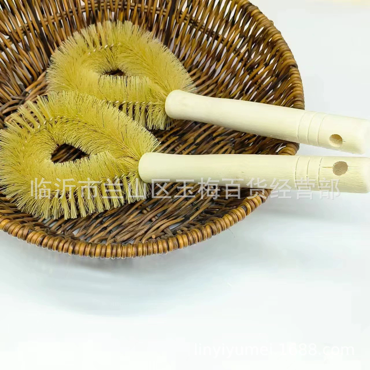 Белая деревянная ручка, щетина для горшка, антипригарная масляная щетка для каштановых волос, поставка один юань