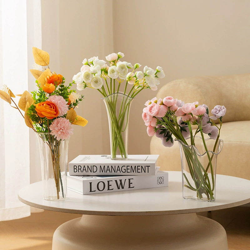 Расширенный смысл минималистский креативный нерегулярный прозрачный ваза для гостиной столешница цветочная композиция воды искусственный цветок украшения украшения