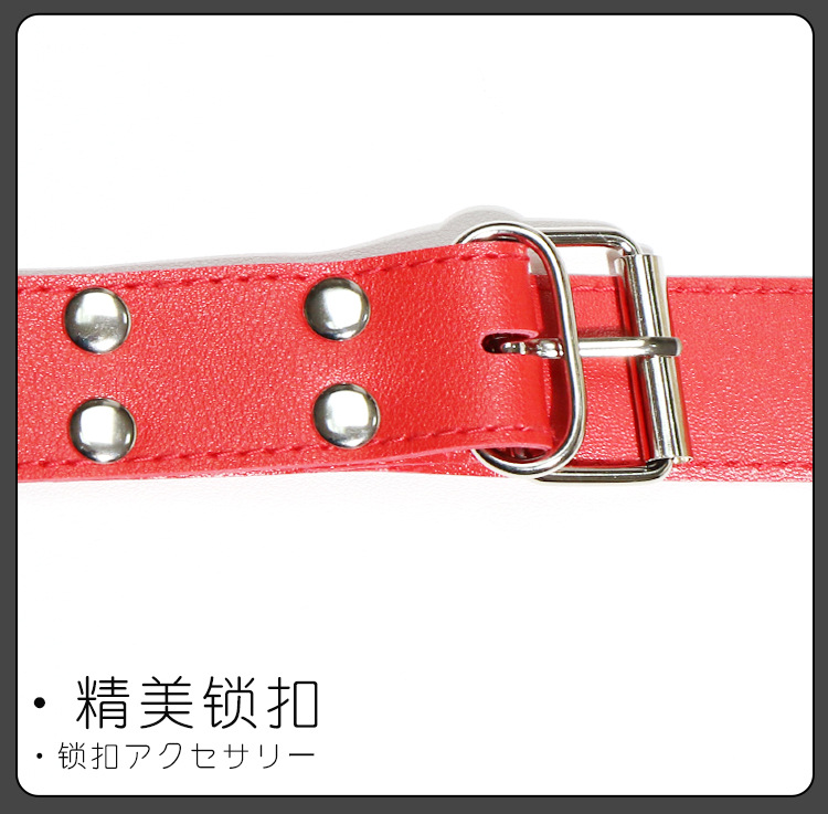 Jiuai SM Bondage Restraint Set with Hand and Foot Cuffs in Red — detail image 19