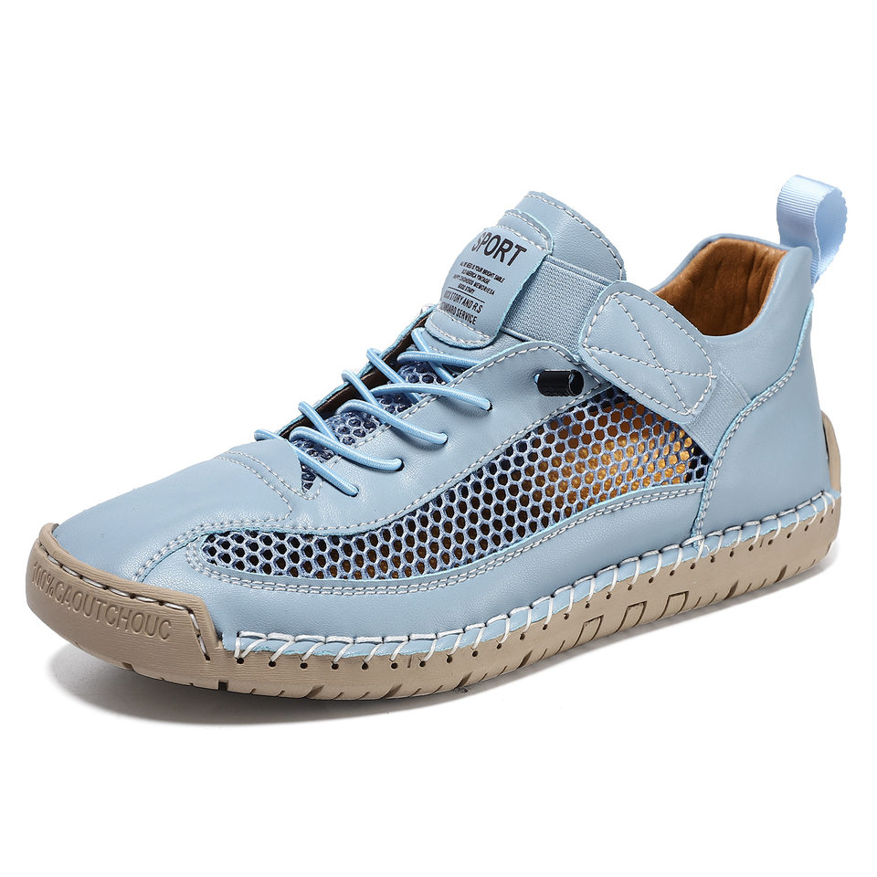 Giày thể thao lưới thoáng khí unisex form rộng phong cách năng động — 9889 màu kaki, 9889 màu trắng, 9889 màu xám, 9889 xanh da trời