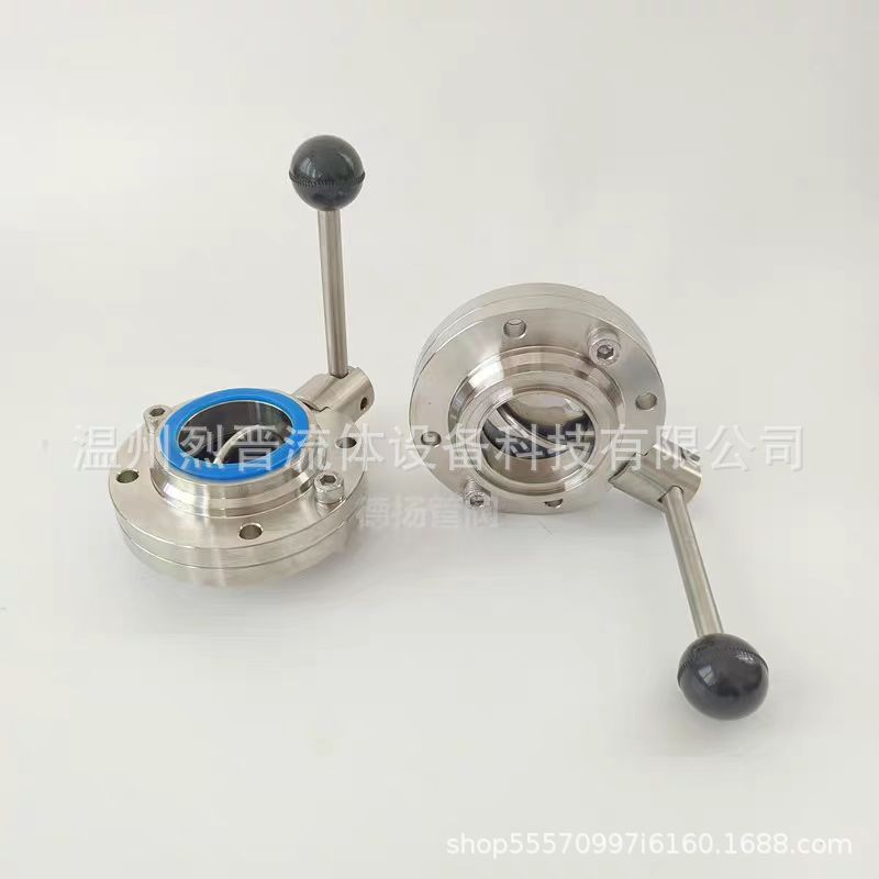 不锈钢熊猫卫生级对夹蝶阀D71X二次供水无负压三片式中段蝶阀