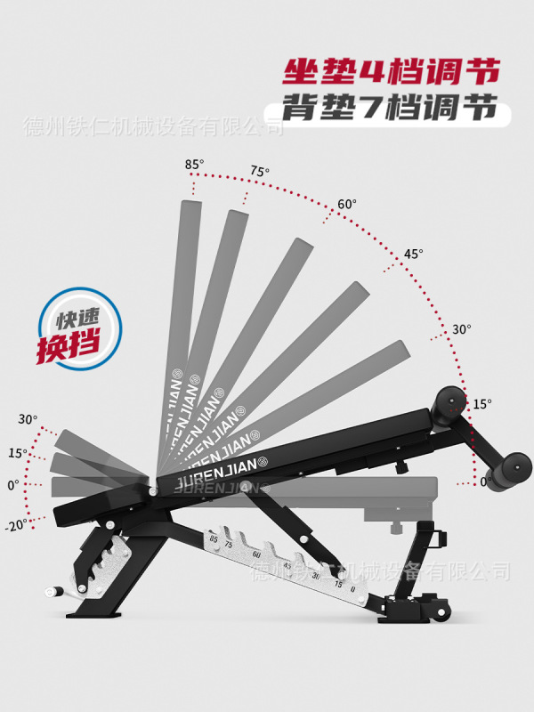 ジャイアントジムダンベルベンチプロフェッショナルグレードの商用フィットネスチェア多機能腹筋シットアップ仰臥位ボードホームベンチプレス|undefined