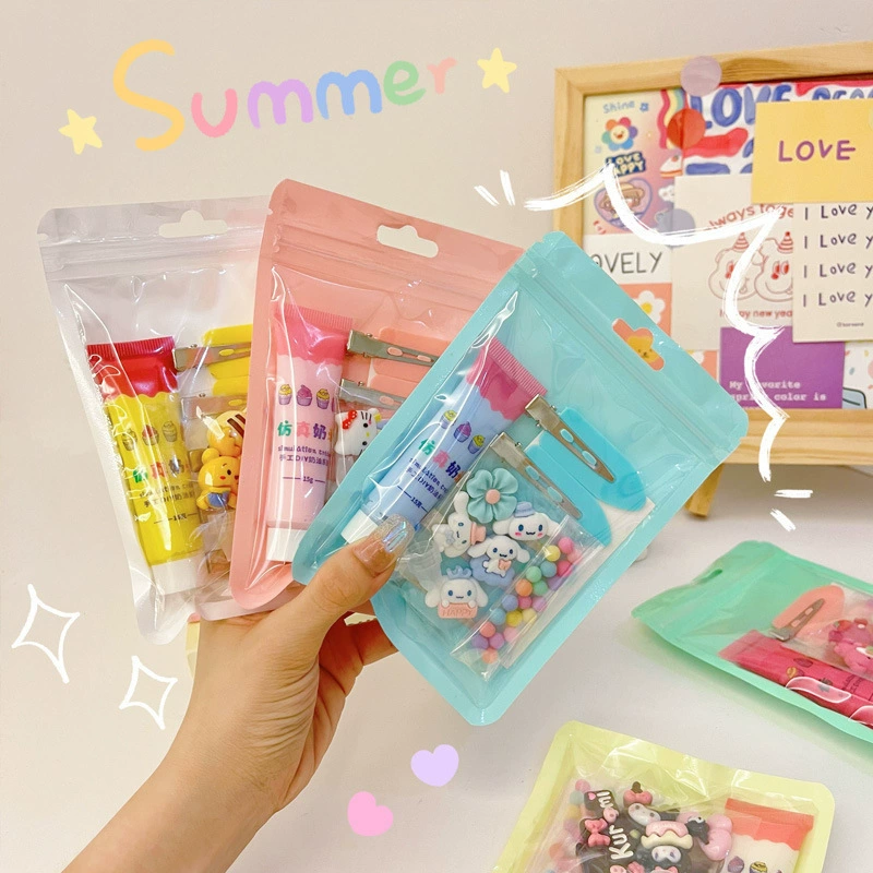 Крем-клей для девочек заколки для волос DIY ручной набор материалов для детей милые смоляные аксессуары для волос