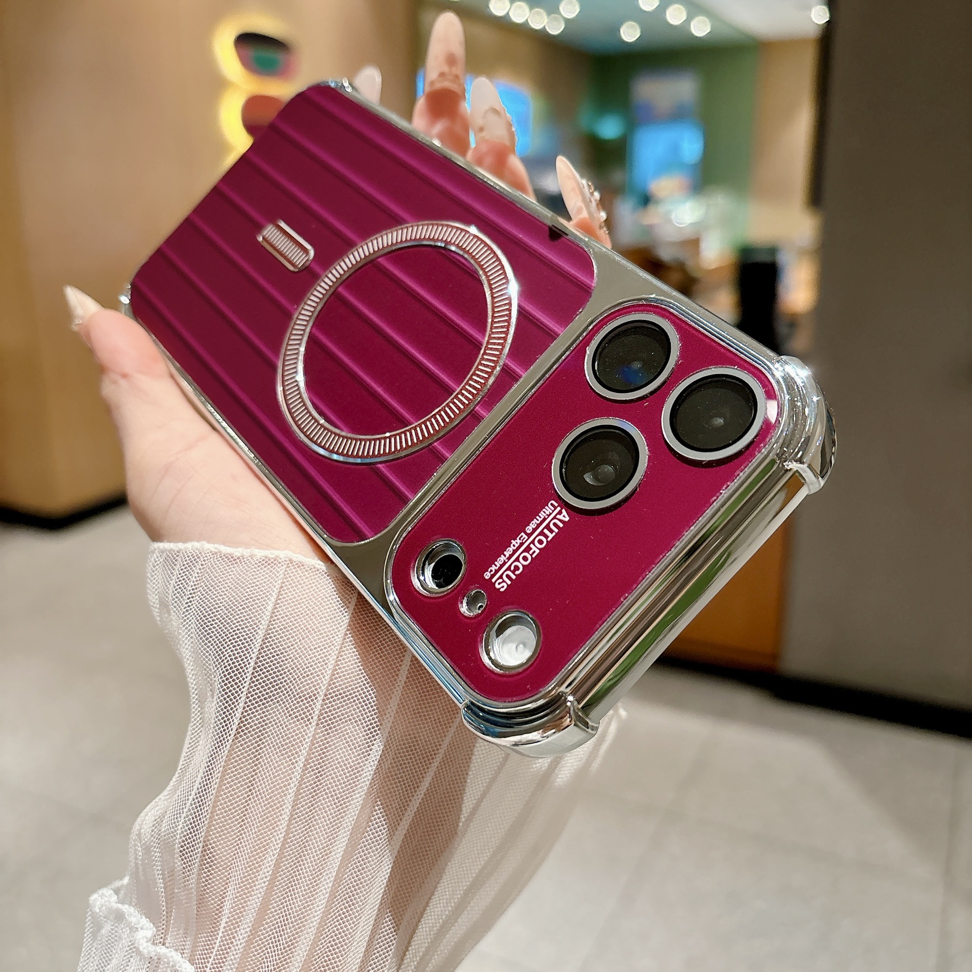 Funda Magnética Tipo Maleta para iPhone 18 Pro Max, Silicona, Anticaídas