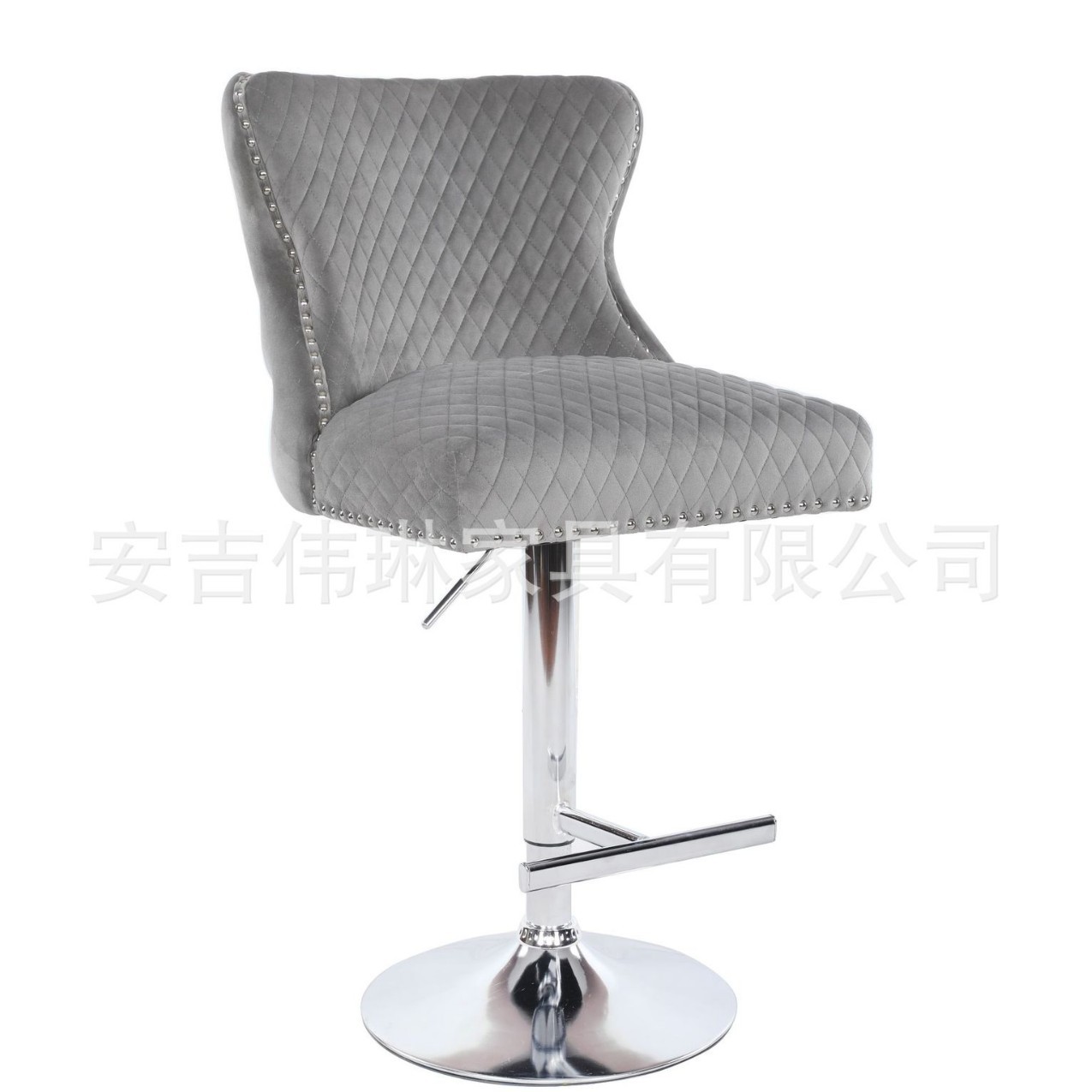 Bar Chair Classical Antique Pull-Button Country Style Rotating Bar Chair Cashier Lift Accessible Luxury Bar Stool