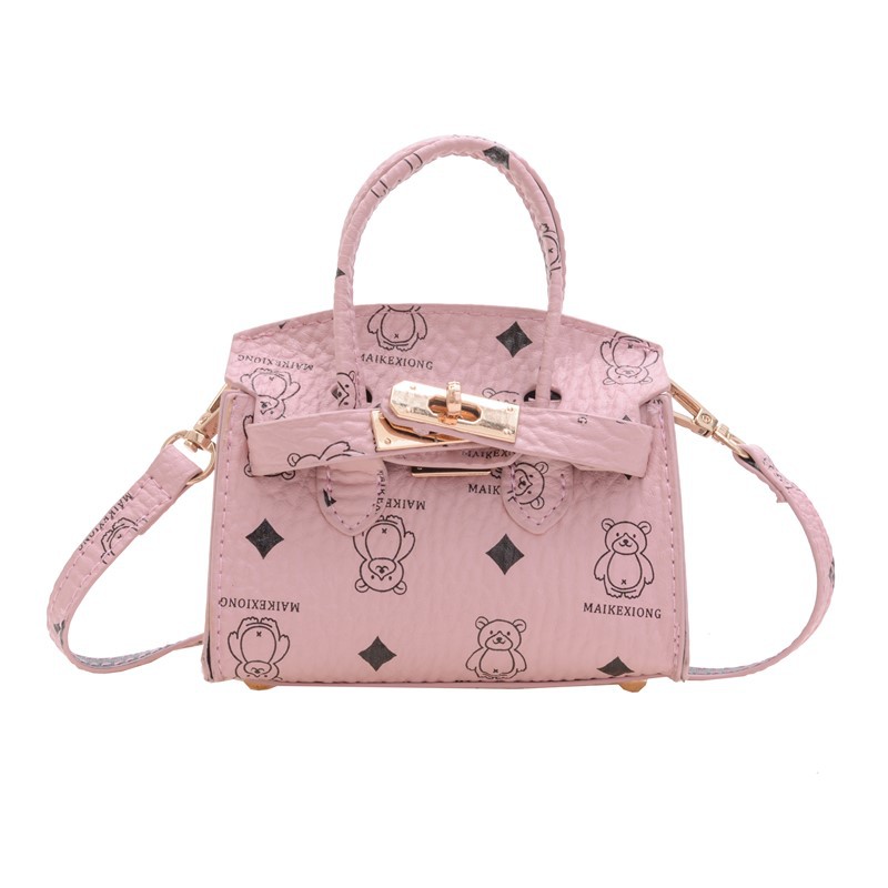 Cartoon bear, bolso de hombro para niños y niñas, bolso de bebé impresa de moda, bolso de mano coreano, nuevo bolso de cambio para niños