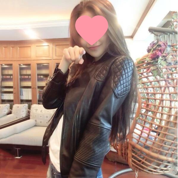 Spring and Autumn Haining Leather Jacket Women's Short Motorcycle Suit Pu Leather Jacket Loose Korean Style Student Handsome Black Easiest for Match