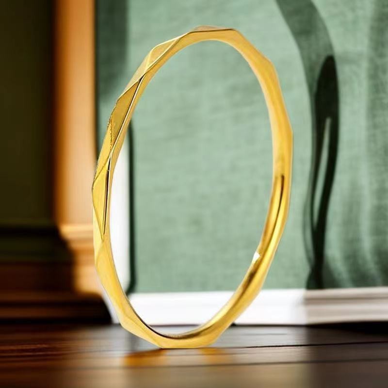 stainless steel ring female european and american simple ultra fine titanium steel ring ring niche little finger ring personalized cold style non-fading