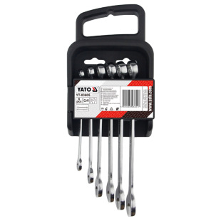 YATO Plum Open Dual-purpose Wrench Set Plum Blossom Open Wrench Set Chrome Vanadium Steel Chrome Plated