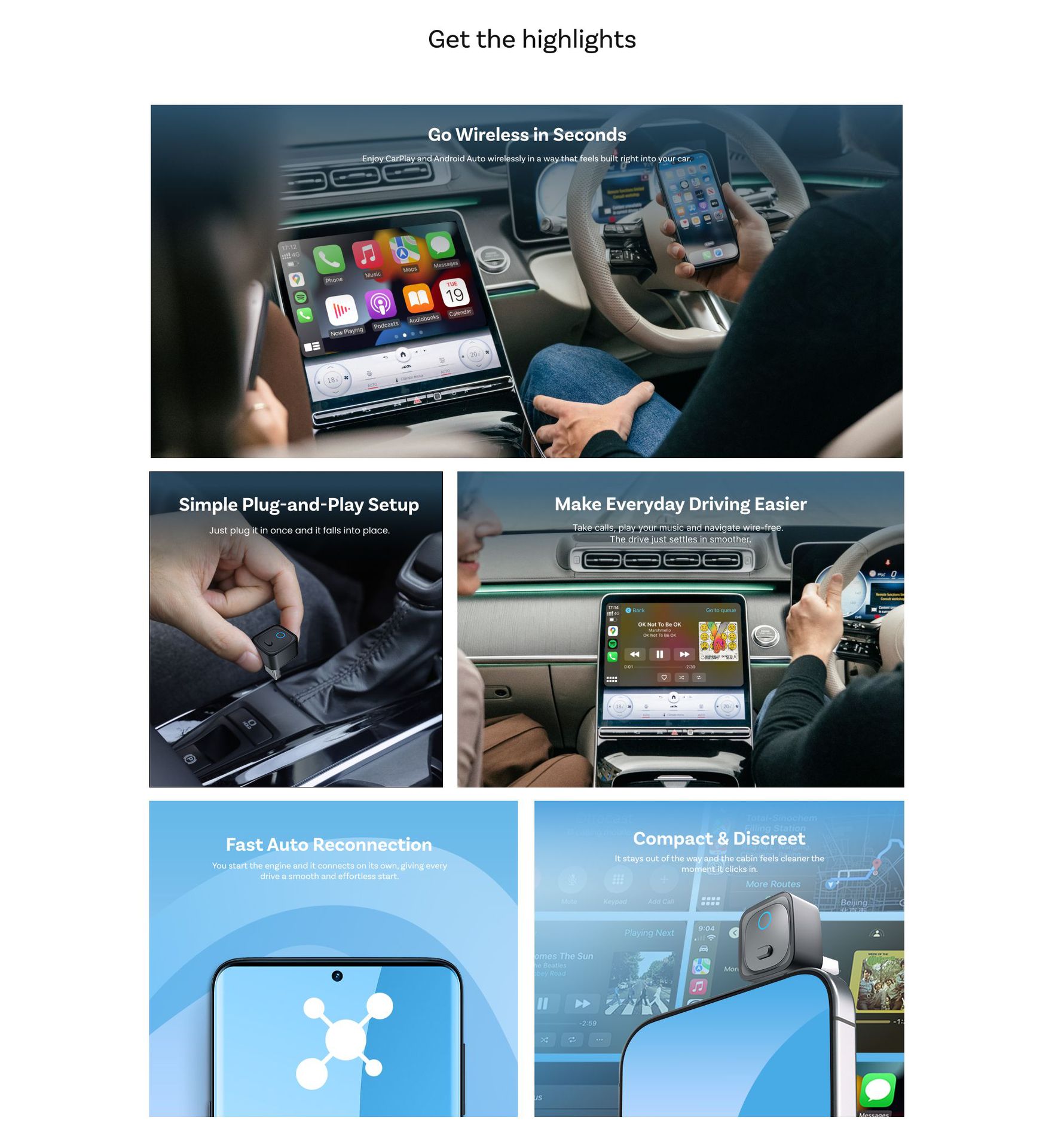 Cross-Border Wireless Carplay Box Car Connectivity Box Apple Android Two-In-One Carplay Module