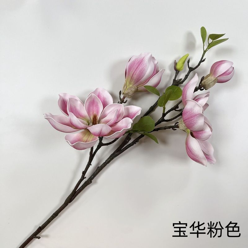 新しいマグノリア造花シングルマルチヘッドマグノリア造花卸売ホームウェディング風景装飾写真撮影|undefined