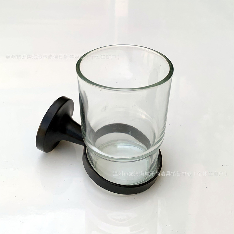 Toallas de aleación de zinc transfronterizas para el comercio exterior accesorios de baño conjunto de baño negro de seis piezas gancho de vestir barra única