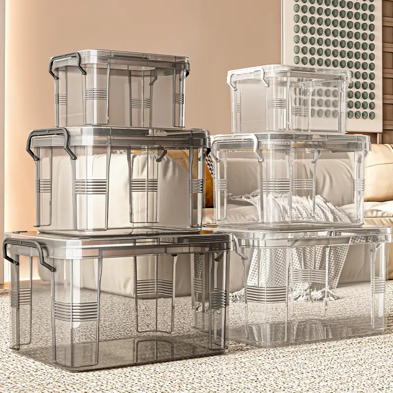 Mahjong Special Storage Box Large Transparent Plastic Hand Rubbing Automatic Sparrow Portable Arrangement Empty Box Thickened