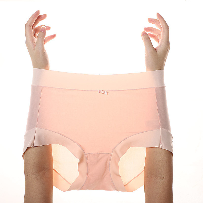 Nude-Feel Magic Pants, Plus-Size Color-Blocked Panties for Women, Seamless Triangle Briefs for Slightly Chubby Girls, High Elasticity, No Binding