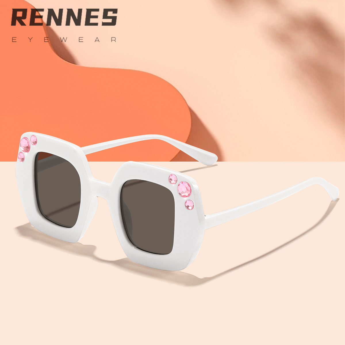 2025 nuevas gafas de sol de color caramelo de diamantes transfronterizas para niños