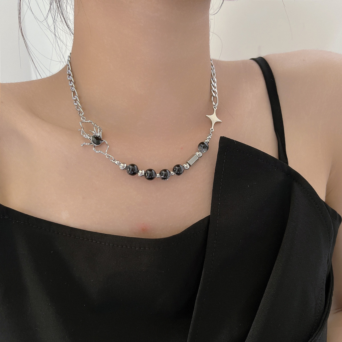 Cool Style Spider Alloy Titanium Steel Plating Womenu0027S Necklace