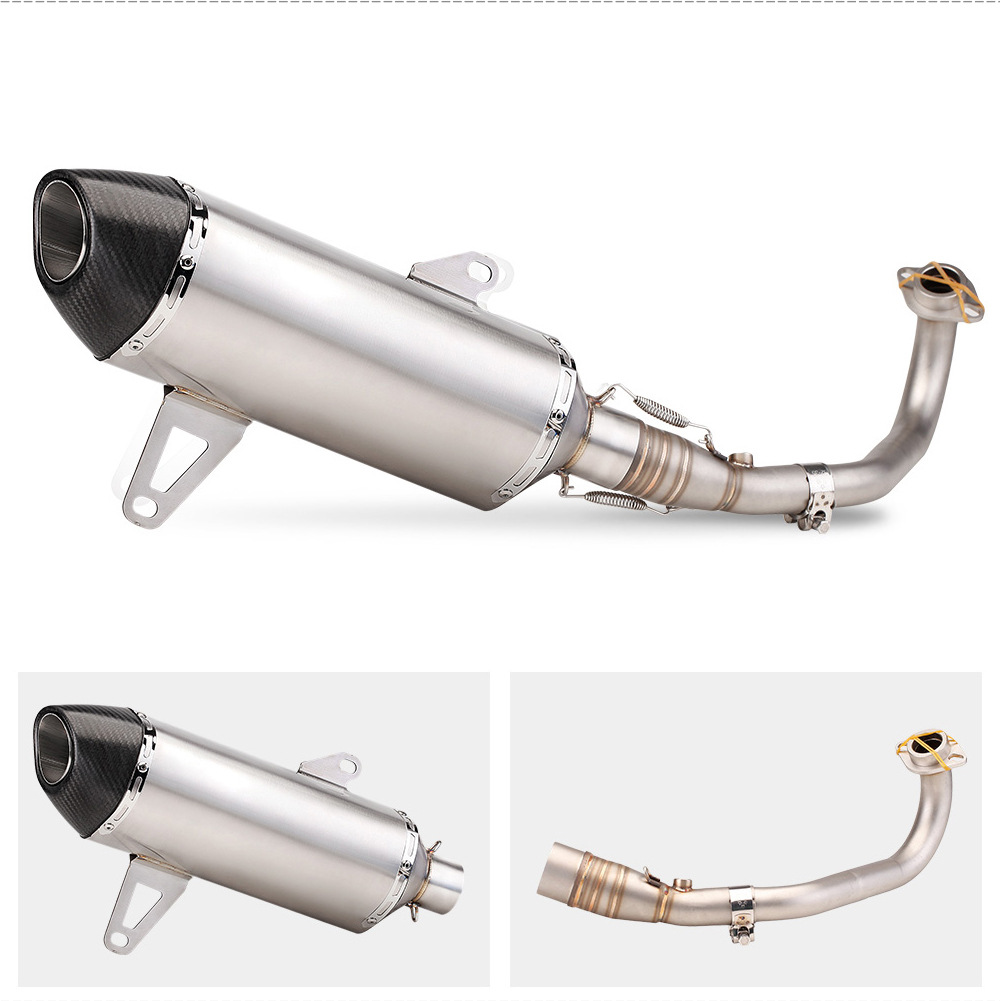 Motorcycle Xmax300 Full-Section Exhaust Pipe Modification Stainless Steel Front and Rear Exhaust Set Non-Destructive Installation