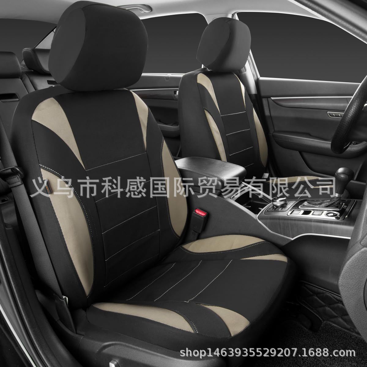 Cross-border new PU single-line crescent-shaped leather universal car seat covers, waterproof, available on Amazon and Mercado Libre in Mexico