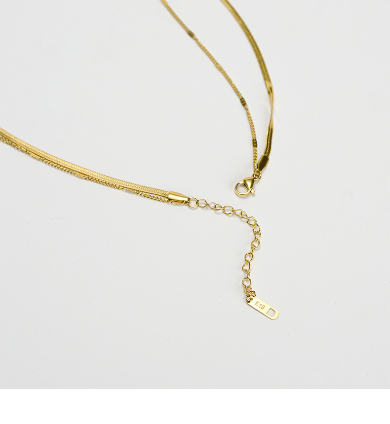 Simple Style Love Heart Shape Titanium Steel Plating Layered Necklaces 1 Piece display picture 5