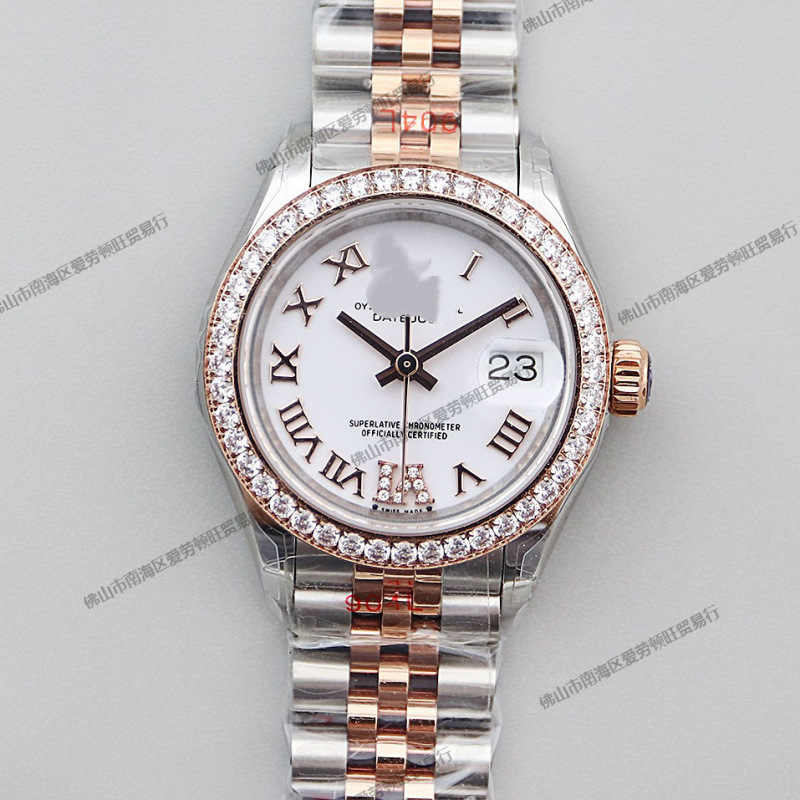 Gs Factory Rolex-Style Women's Watch 31mm Automatic Mechanical Diamond-Set Bezel Ladies' Watch Waterproof Automatic Mechanical Watch