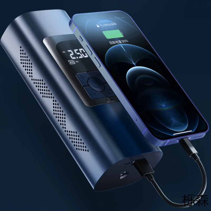 Bomba de inflado inalámbrica en automóviles Bomba de inflado eléctrica inalámbrica Bomba de inflado Nuevo neumático Monitoreo de presión de neumáticos Motocicleta @